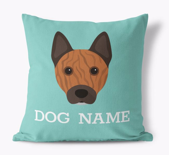 {dogsName}'s Icon: Personalized {breedFullName} Canvas Pillow